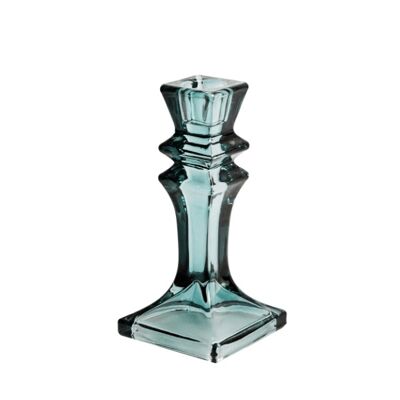Vintage Crystal Candle Holder - Gray Blue / sku412