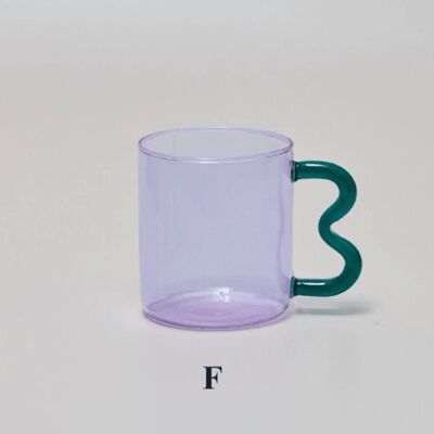 Colorful Ear Glass Mug - F / sku423