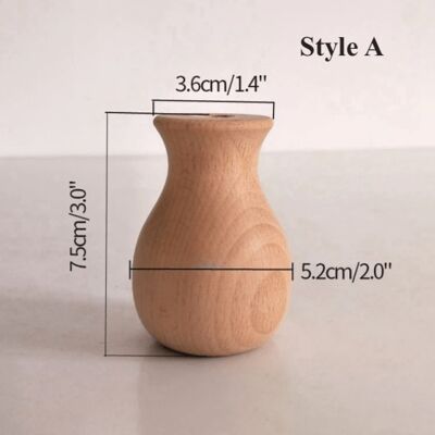 Solid Wood Flower Vases - A / sku425