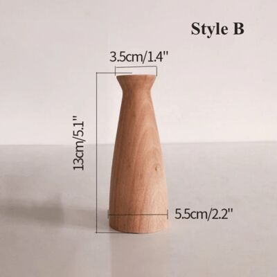 Solid Wood Flower Vases - B / sku426