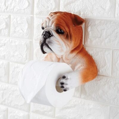 Resin Dog Toilet Paper Holder - Brown / sku455