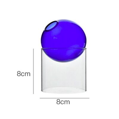 Spherical Glass Vase - Blue / sku466