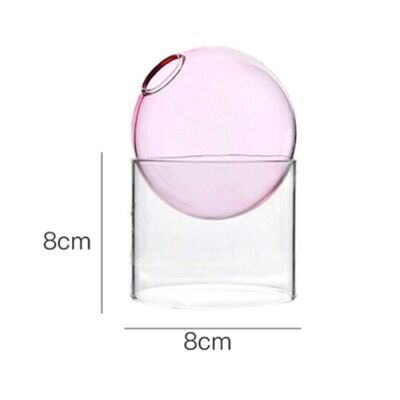 Spherical Glass Vase - Pink / sku469