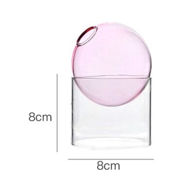 Spherical Glass Vase - Pink / sku469