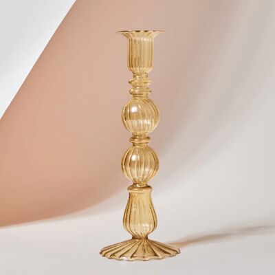 Artist Style Glass Candle Holders - Yellow / sku472