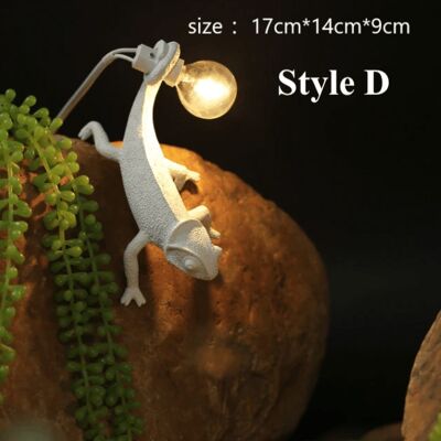 Lizard Resin Decor Night Light - Style D (Wall Lamp) / sku499