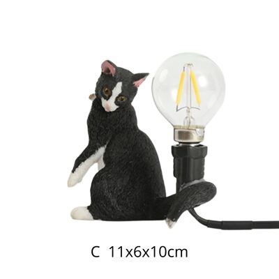 Black Cat Resin Decor Night Light - Style C / sku503