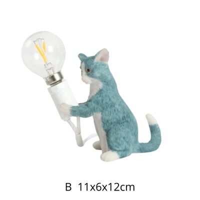 Blue Cat Resin Decor Night Light - Style B / sku505
