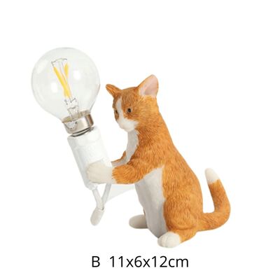 Brown Cat Resin Decor Night Light - Style B / sku508