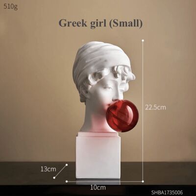 Resin Greek Abstract Sculpture - Greek girl-small / sku900