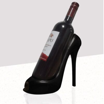 High Heel Shoe Wine Bottle Holder - Black / sku916