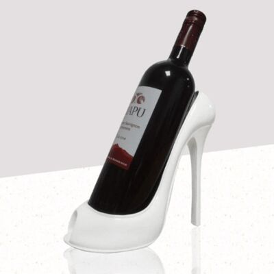 High Heel Shoe Wine Bottle Holder - White / sku918