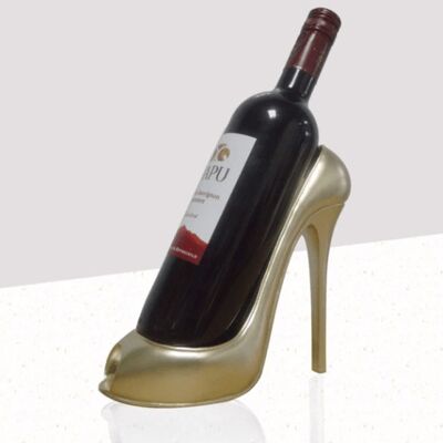 High Heel Shoe Wine Bottle Holder - Gold / sku919