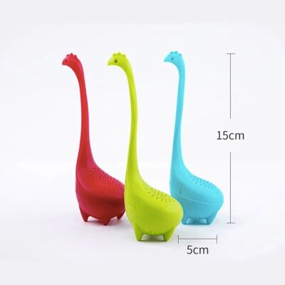 Dinosaur Tea Infusers with Long Handle - Set of 3 (Red+Green+Blue) / sku976