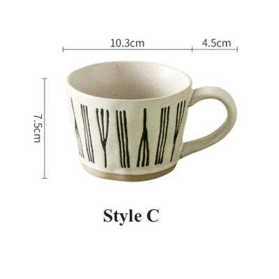 Retro Handmade Coffee Cup - Style C / sku979