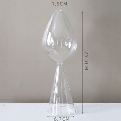 Colourful Clear Glass Vases - Clear / sku998