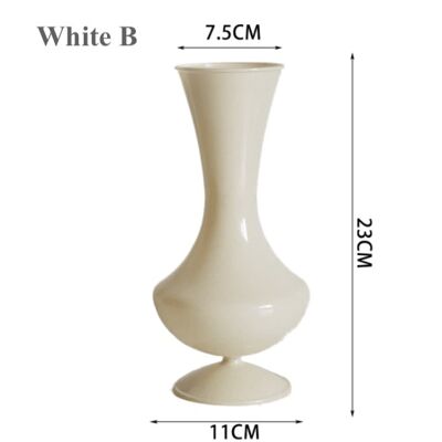 Nordic Retro Ins Style Glass Vase - White B / sku1010