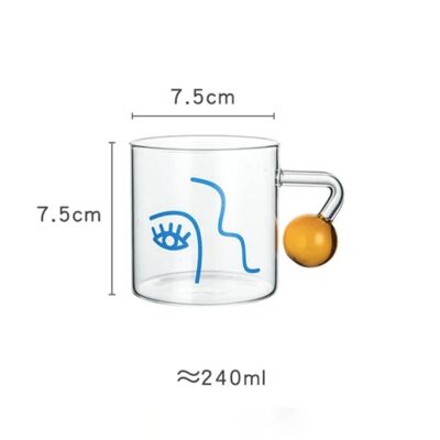 Nordic Art Glass Cup - 240 ml / sku1026