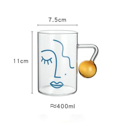 Nordic Art Glass Cup - 400 ml / sku1027