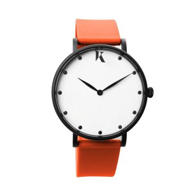 Neon Orange Silicone Watch