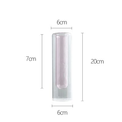 Creative Test Tube Hydroponics Flower Vase - Small - Pink / sku1053