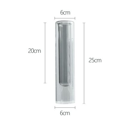 Creative Test Tube Hydroponics Flower Vase - Large - Grey / sku1056