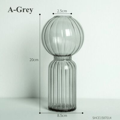 Creative Colorful Special-shaped Glass Vases - A-Grey / sku1058