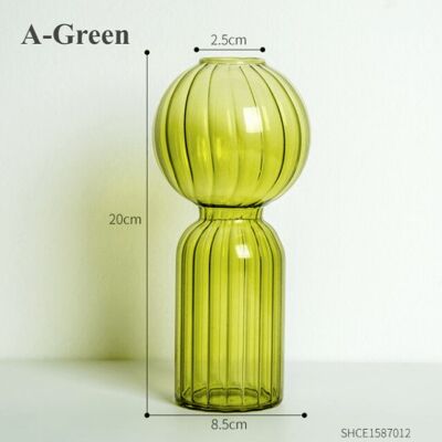 Creative Colorful Special-shaped Glass Vases - A-Green / sku1060