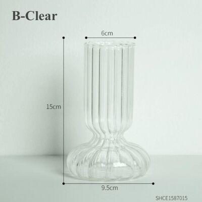 Creative Colorful Special-shaped Glass Vases - B-Clear / sku1061