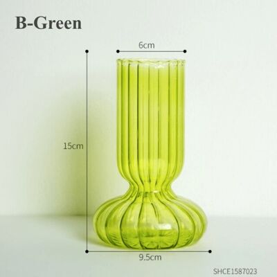 Creative Colorful Special-shaped Glass Vases - B-Green / sku1064