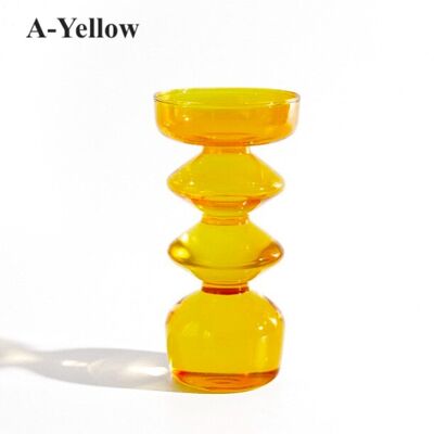 Nordic Home Decor Glass Vase - A Yellow / sku1067
