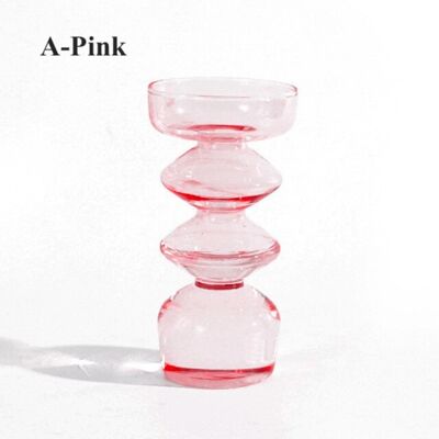 Nordic Home Decor Glass Vase - A Pink / sku1071