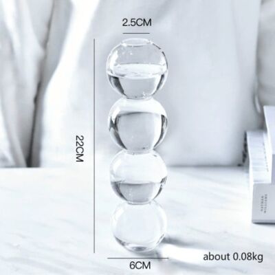 Creative Glass Bubble Vase - Tall (4 balls) - Clear / sku1137