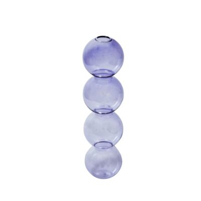 Creative Glass Bubble Vase - Tall (4 balls) - Purple / sku1142