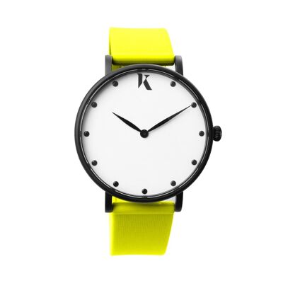 Neon Yellow Silicone Watch 30mm