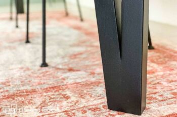 Table en chêne DREAUM Elegante - 160 x 80 cm - noir mat - chêne chaud 5