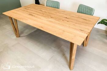 Table en chêne DREAUM Elegante - 160 x 80 cm - blanc mat - chêne clair 9