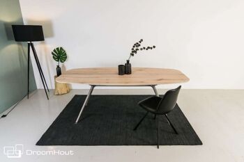 Table chêne DREAUM Bellissima - gris moyen - chêne naturel 6