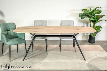 Table chêne DREAUM Bellissima - gris moyen - chêne naturel 8