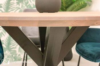 Table chêne DREAUM Giro - ronde 110 cm - chêne naturel - bord effilé 8