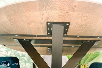 Table chêne DREAUM Giro - ronde 130 cm - chêne naturel - bord effilé 9