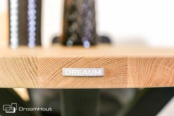 Table chêne DREAUM Giro - Ronde 130 cm - Chêne blanc - Bord rajeuni 4