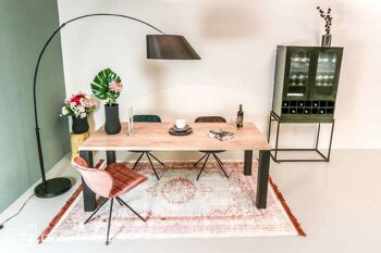 Table en chêne DREAUM New York - 160 x 80 cm - acier noir mat - chêne naturel 1