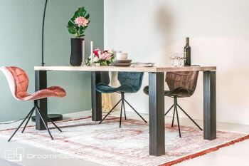 Table en chêne DREAUM New York - 160 x 80 cm - acier noir mat - chêne naturel 3