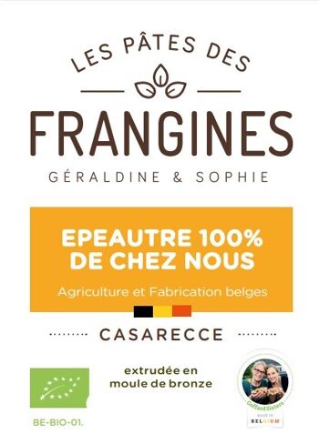 [EXCLU BE - Prov. LIEGE] Pâtes Fraîches bio épeautre belge - Casarecce 2