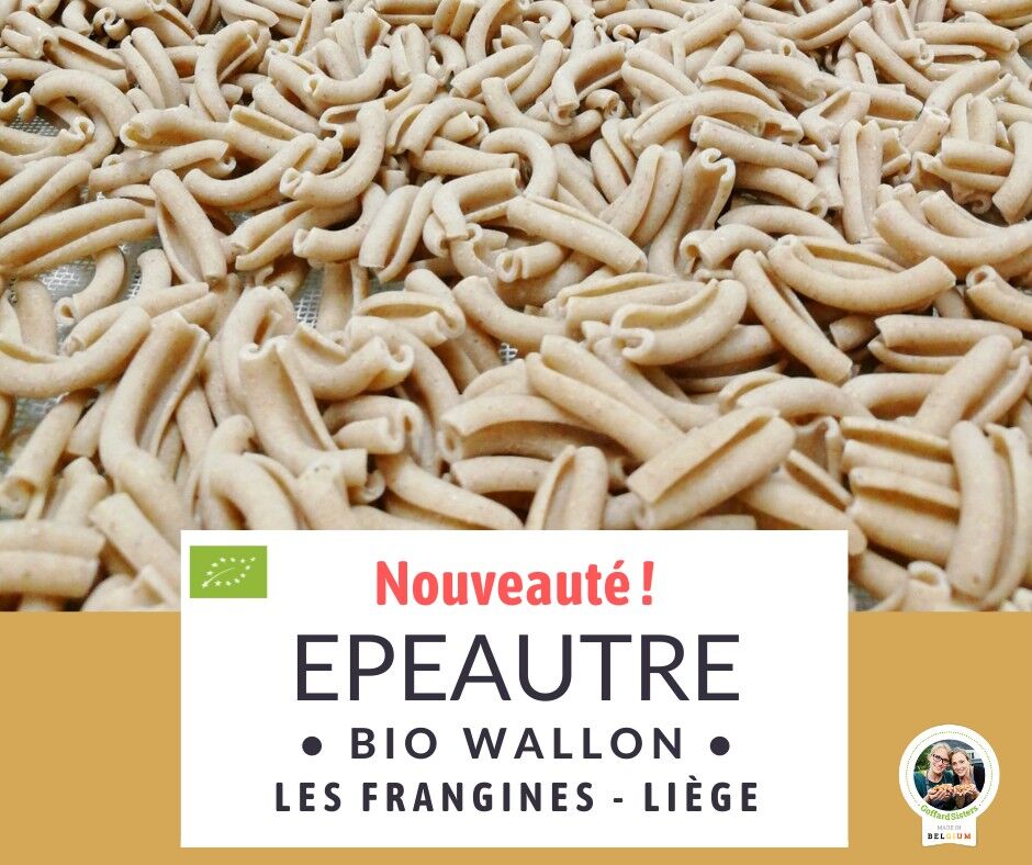 [AUSGESCHLOSSEN WERDEN - Prov. LÜTTICH] Frische belgische Bio-Dinkelnudeln - Casarecce
