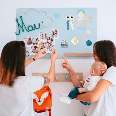 SKY BLUE RECTANGLE MAGNETIC BOARD - SIZE S