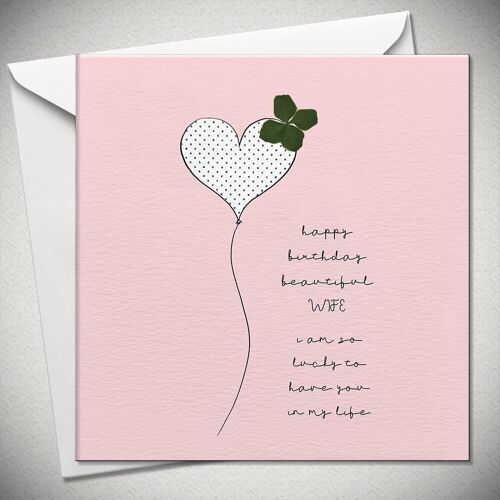 happy birthday beautiful WIFE – 4 leaf clover - BexyBoo068