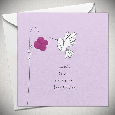 Mit Liebe zum Geburtstag (Kolibri) – Hortensie – BexyBoo230