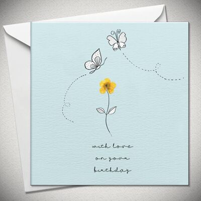 Mit Liebe zum Geburtstag (Schmetterling) – Butterblume – BexyBoo232